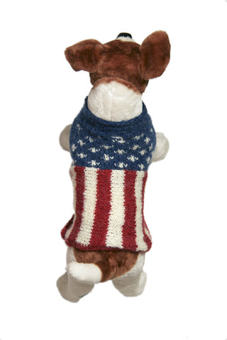 Knit Flag Dog Sweater