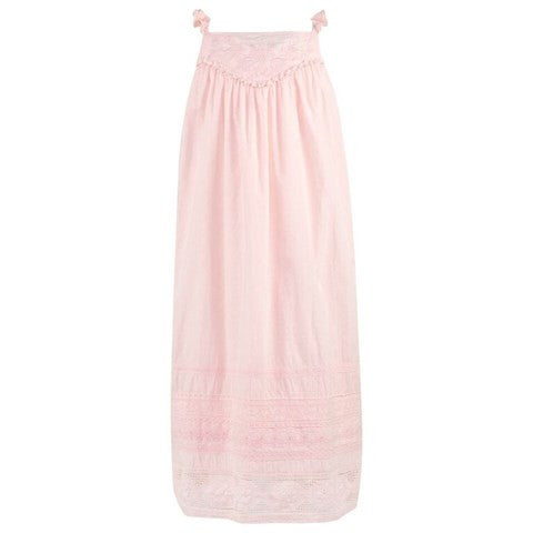 Embroidered Voile Maxi Dress