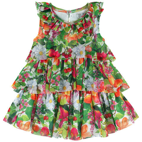 MultiTiered Bright Flowers Dress